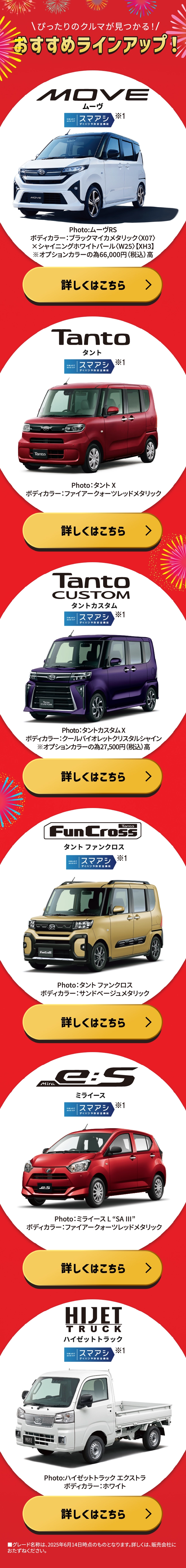 ぴったりのクルマが見つかる！おすすめラインアップ